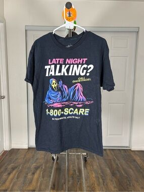 Ghostface 'Late Night Talking?' Graphic Tee - Black
